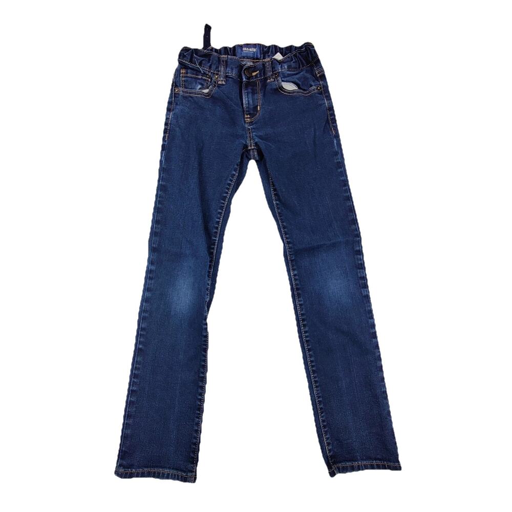 Old Navy Skinny Jeans Girls 10 Blue Adjustable Waist Slim Stretch Denim 23x24